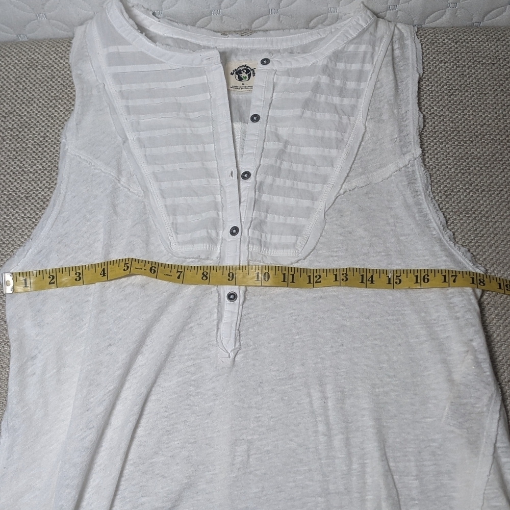 Free People NWOT Say You're Love Tunic sz MED in White Linen/Cotton Blend​​​ - Picture 4 of 12